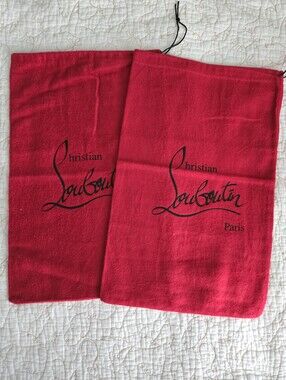 Set of 2- Authentic Christian Louboutin Red Dust Bags
